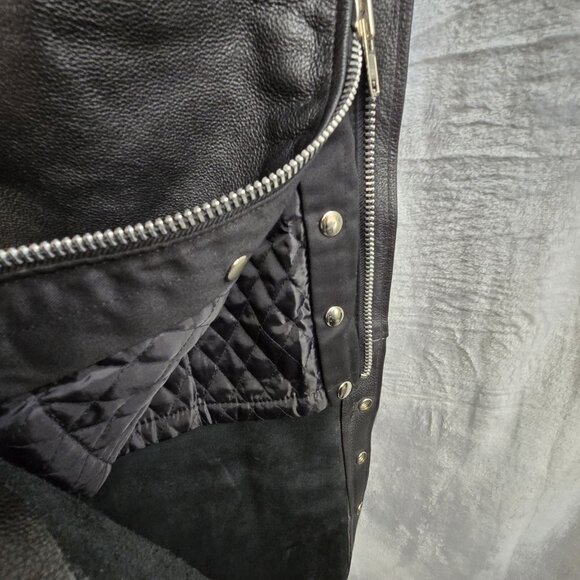 Classic Leather Gear First Leather Apparel Mens Chaps X-Large Biker Motorcycle - Picture 7 of 9